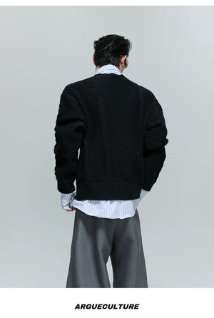 desc::faux-two-piece-cable-knit-polo-sweater-oversized-streetwear-detail-img-10