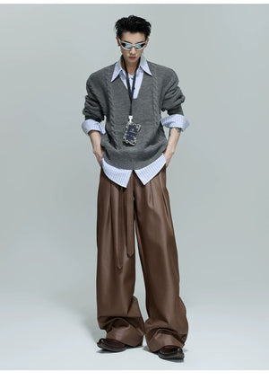 desc::faux-two-piece-cable-knit-polo-sweater-oversized-streetwear-detail-img-11