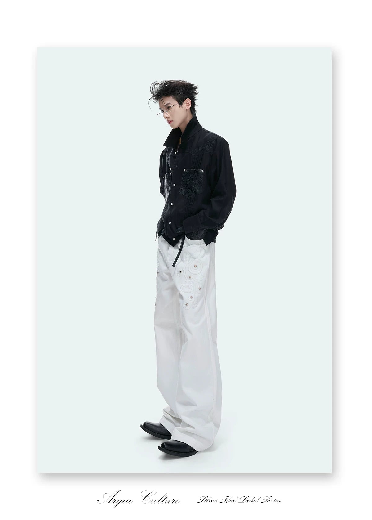 Floral Embroidered Lyocell-Linen Shirt Jacket - detail image 11