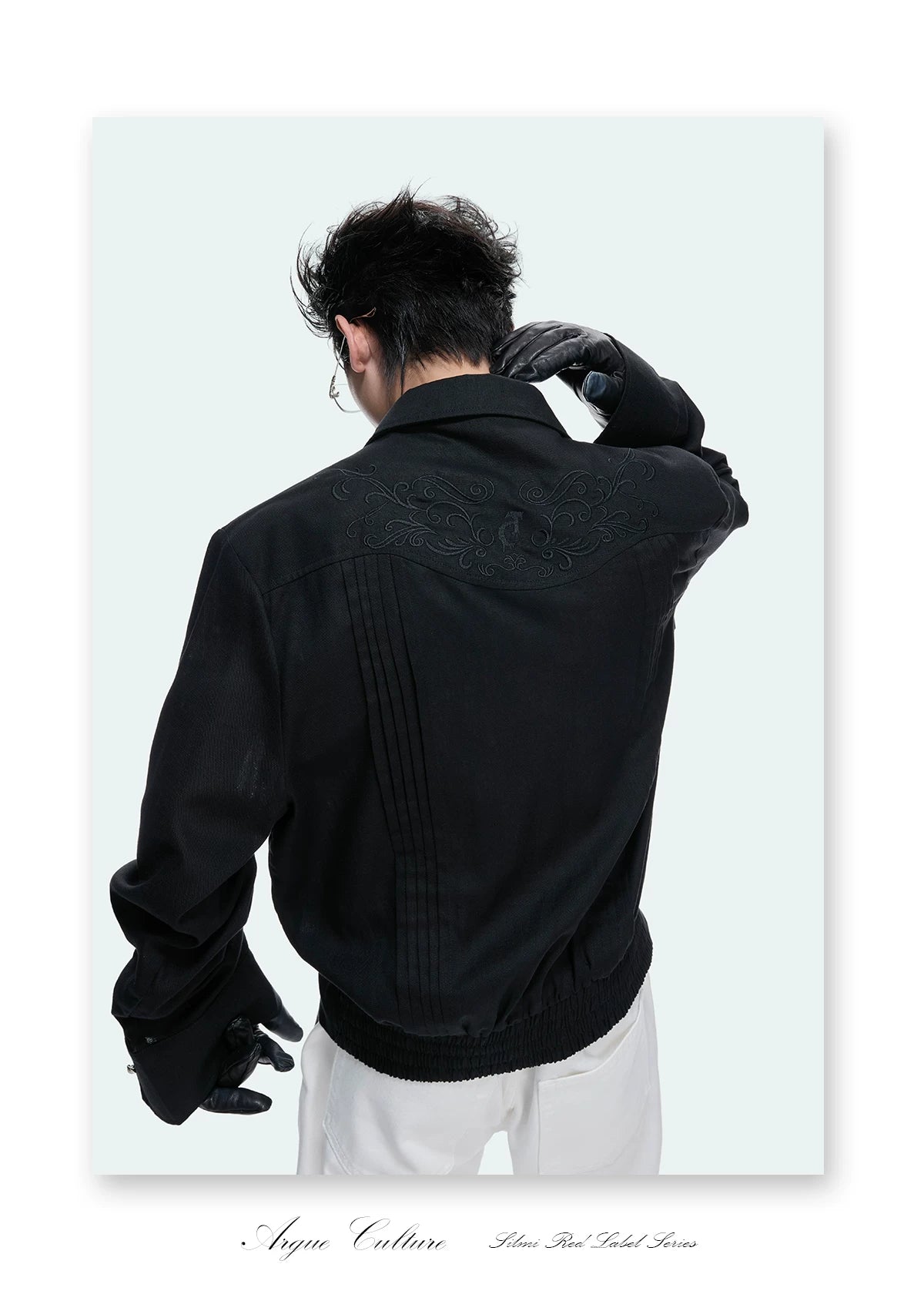 Floral Embroidered Lyocell-Linen Shirt Jacket - detail image 12