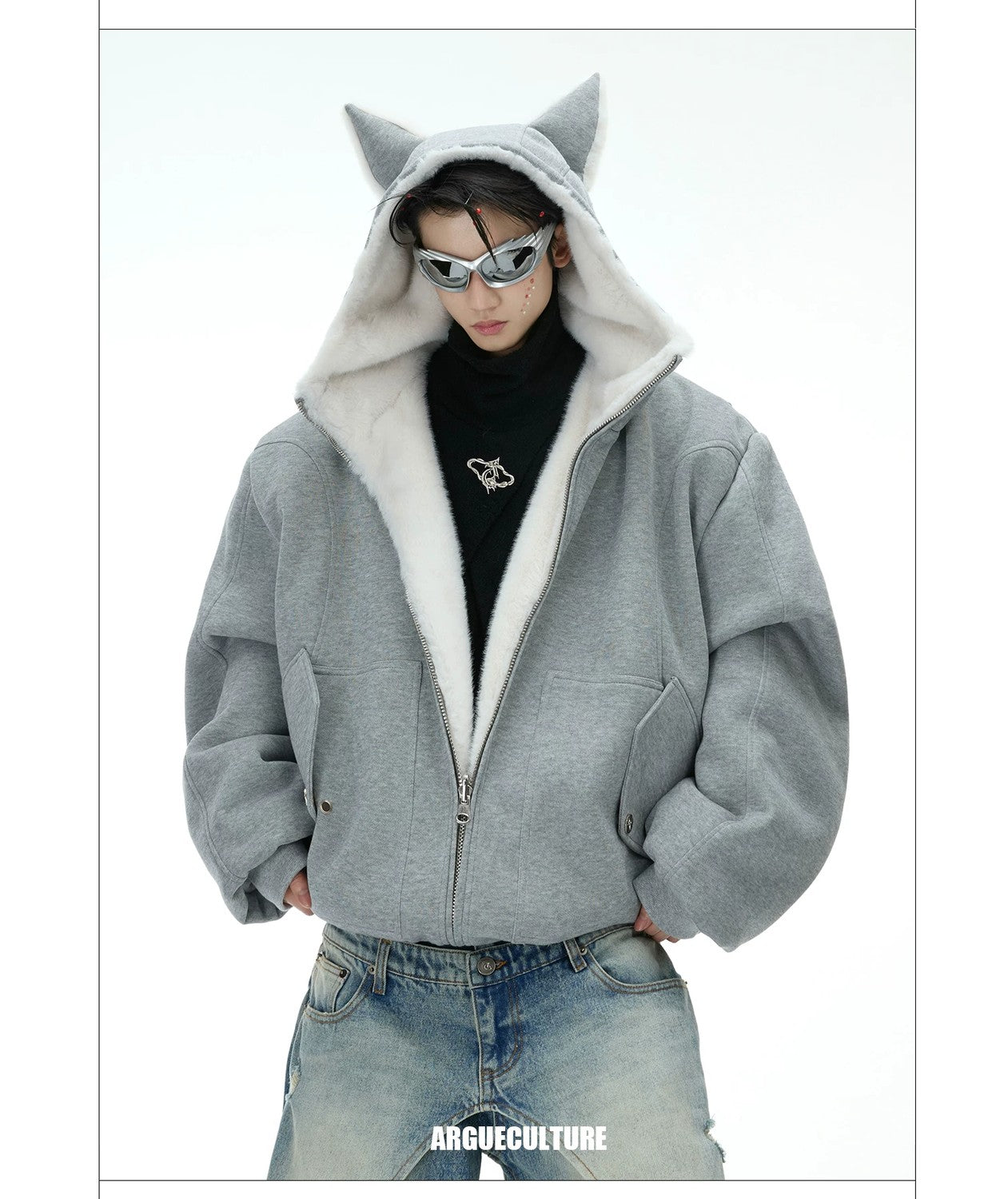 desc::fox-ear-reversible-hooded-padded-jacket-streetwear-detail-img-16