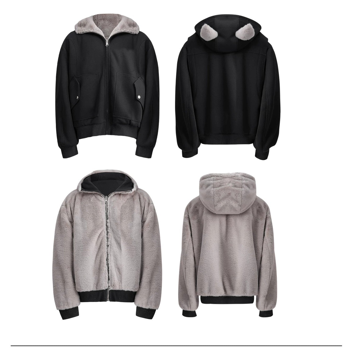 desc::fox-ear-reversible-hooded-padded-jacket-streetwear-detail-img-25