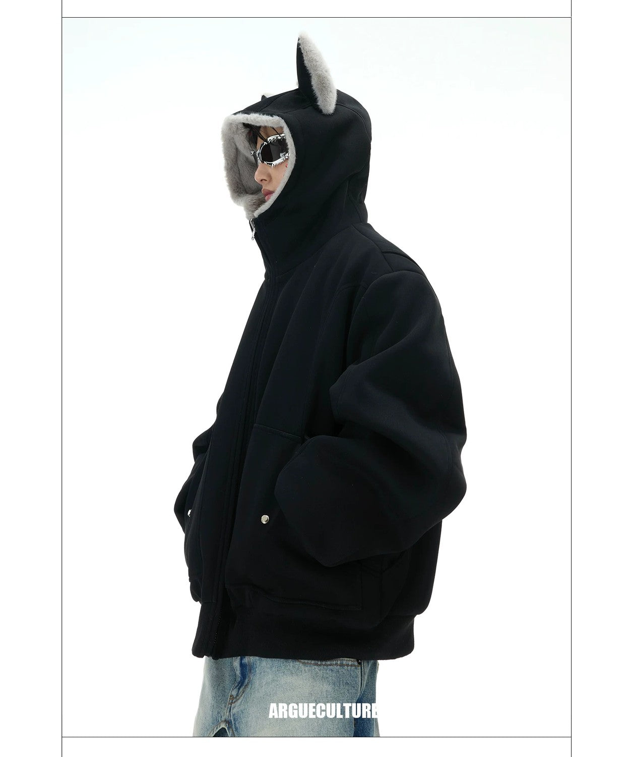 desc::fox-ear-reversible-hooded-padded-jacket-streetwear-detail-img-9