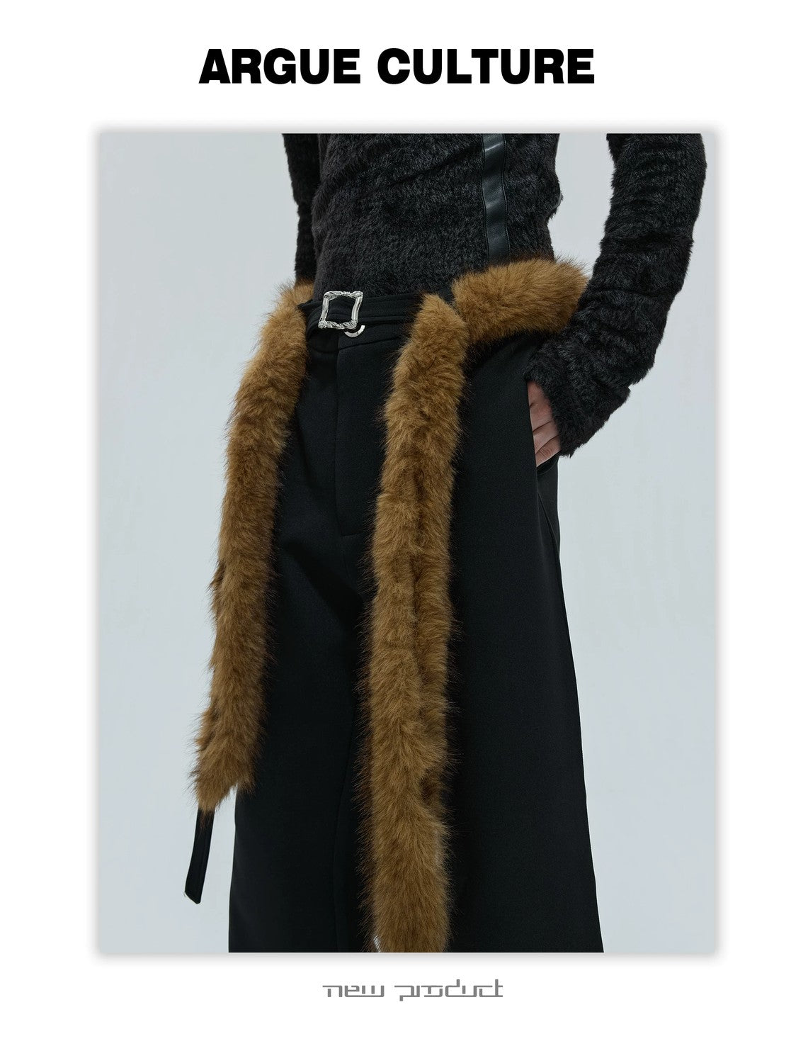 desc::fur-trimmed-flare-slim-wool-trousers-for-men-detail-img-5