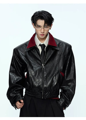 desc::glossy-snakeskin-patchwork-moto-jacket-streetwear-detail-img-4