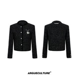 glossy-textured-tweed-cropped-jacket-for-men-black
