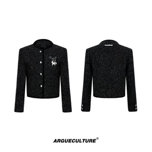 glossy-textured-tweed-cropped-jacket-for-men-black
