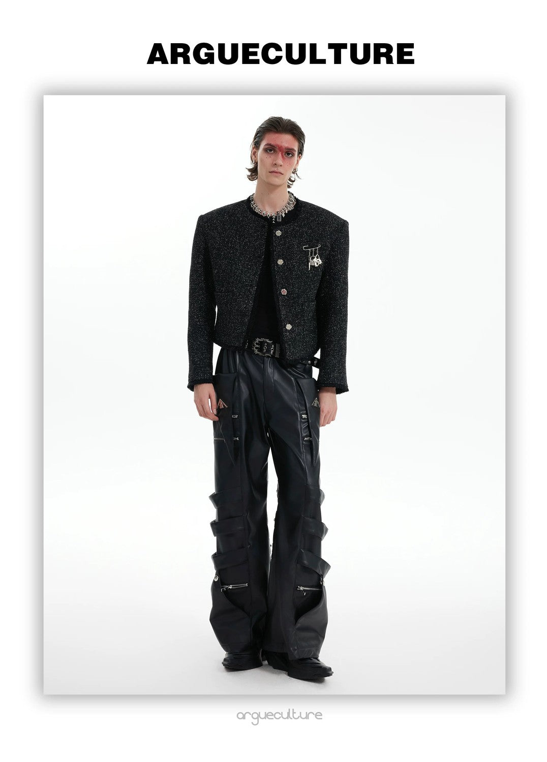 desc::glossy-textured-tweed-cropped-jacket-for-men-detail-img-10