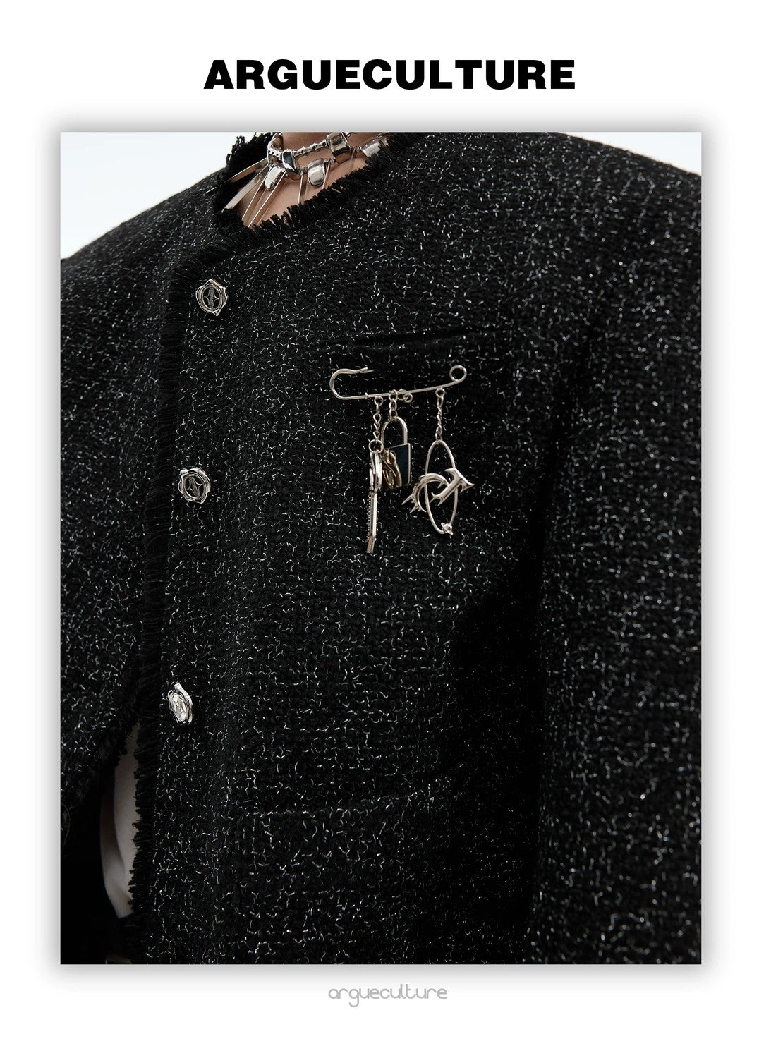 desc::glossy-textured-tweed-cropped-jacket-for-men-detail-img-9