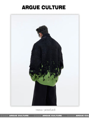 desc::gradient-faux-mink-knit-sweater-loose-streetwear-cardigan-detail-img-1