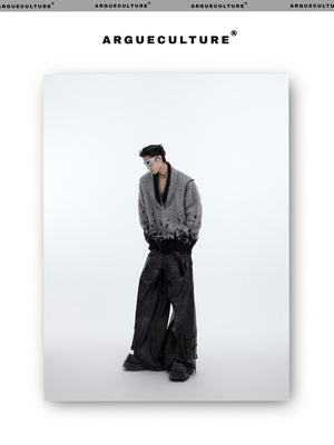 desc::gradient-faux-mink-v-neck-loose-streetwear-sweater-detail-img-10