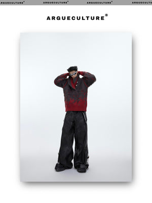 desc::gradient-faux-mink-v-neck-loose-streetwear-sweater-detail-img-12