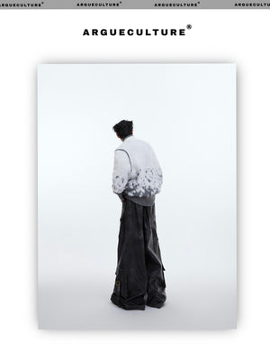 desc::gradient-faux-mink-v-neck-loose-streetwear-sweater-detail-img-16