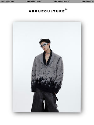 desc::gradient-faux-mink-v-neck-loose-streetwear-sweater-detail-img-17