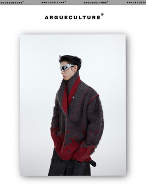 desc::gradient-faux-mink-v-neck-loose-streetwear-sweater-detail-img-20
