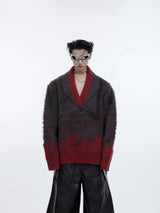 gradient-faux-mink-v-neck-loose-streetwear-sweater-red