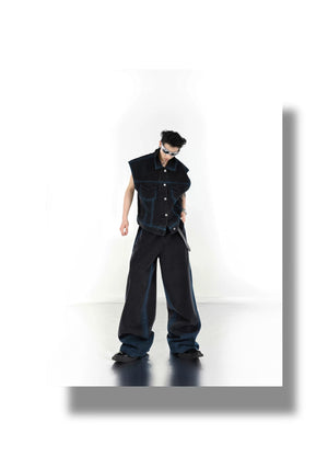 desc::gradient-spray-paint-sleeveless-denim-set-for-men-detail-img-14