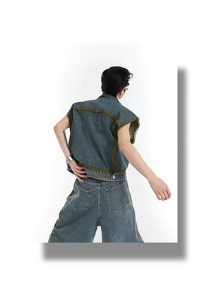 desc::gradient-spray-paint-sleeveless-denim-set-for-men-detail-img-18