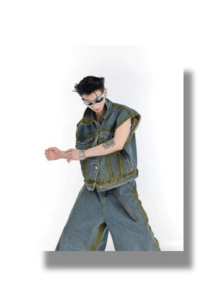 desc::gradient-spray-paint-sleeveless-denim-set-for-men-detail-img-19