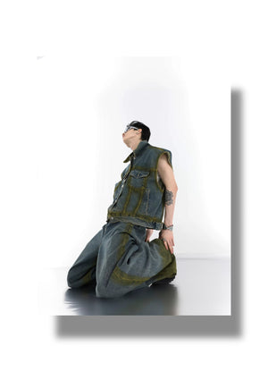 desc::gradient-spray-paint-sleeveless-denim-set-for-men-detail-img-8