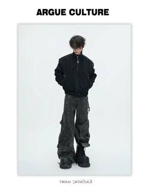 desc::heavy-embroidered-washed-leather-padded-streetwear-jacket-detail-img-10