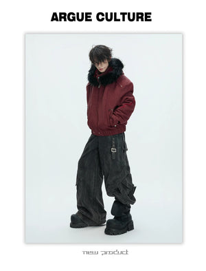 desc::heavy-embroidered-washed-leather-padded-streetwear-jacket-detail-img-31