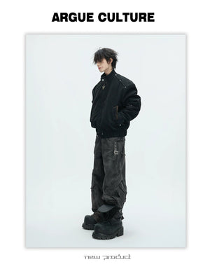 desc::heavy-embroidered-washed-leather-padded-streetwear-jacket-detail-img-8