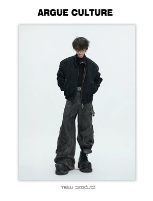 desc::heavy-embroidered-washed-leather-padded-streetwear-jacket-detail-img-9