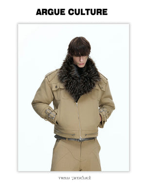 desc::heavy-wash-canvas-work-jacket-fleece-lined-patchwork-detail-img-8