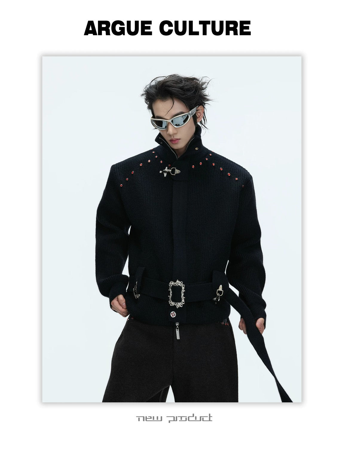 desc::heavyweight-cropped-zip-up-cardigan-retro-stand-collar-knit-detail-img-14