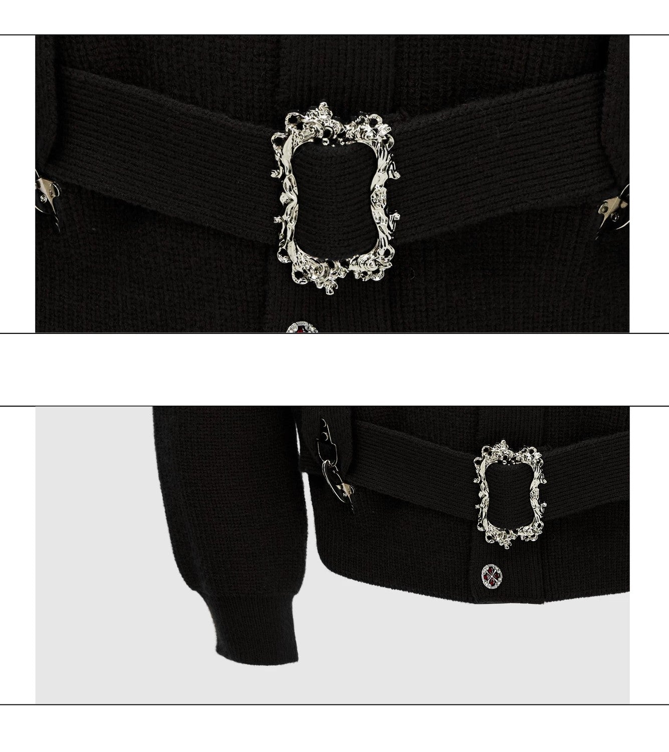 desc::heavyweight-cropped-zip-up-cardigan-retro-stand-collar-knit-detail-img-20