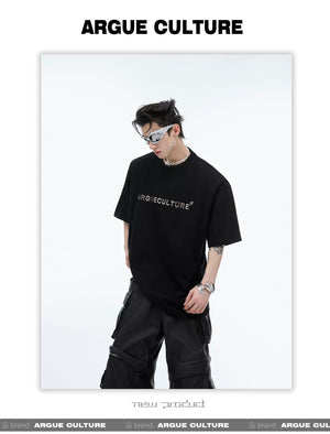 desc::heavyweight-distressed-tee-with-metal-logo-shoulder-pads-detail-img-3