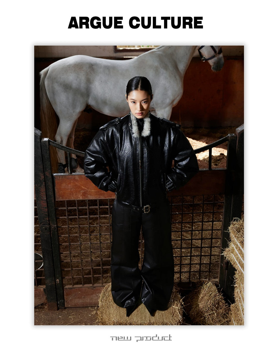 desc::heavyweight-faux-fur-hooded-leather-jacket-goth-streetwear-detail-img-6