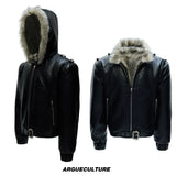 heavyweight-faux-fur-hooded-leather-jacket-goth-streetwear-white-top-detachable-hood