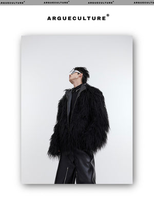 desc::heavyweight-faux-fur-wavy-jacket-vintage-streetwear-detail-img-10