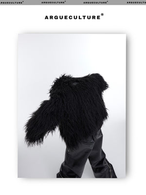 desc::heavyweight-faux-fur-wavy-jacket-vintage-streetwear-detail-img-11