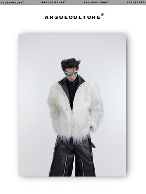 desc::heavyweight-faux-fur-wavy-jacket-vintage-streetwear-detail-img-17