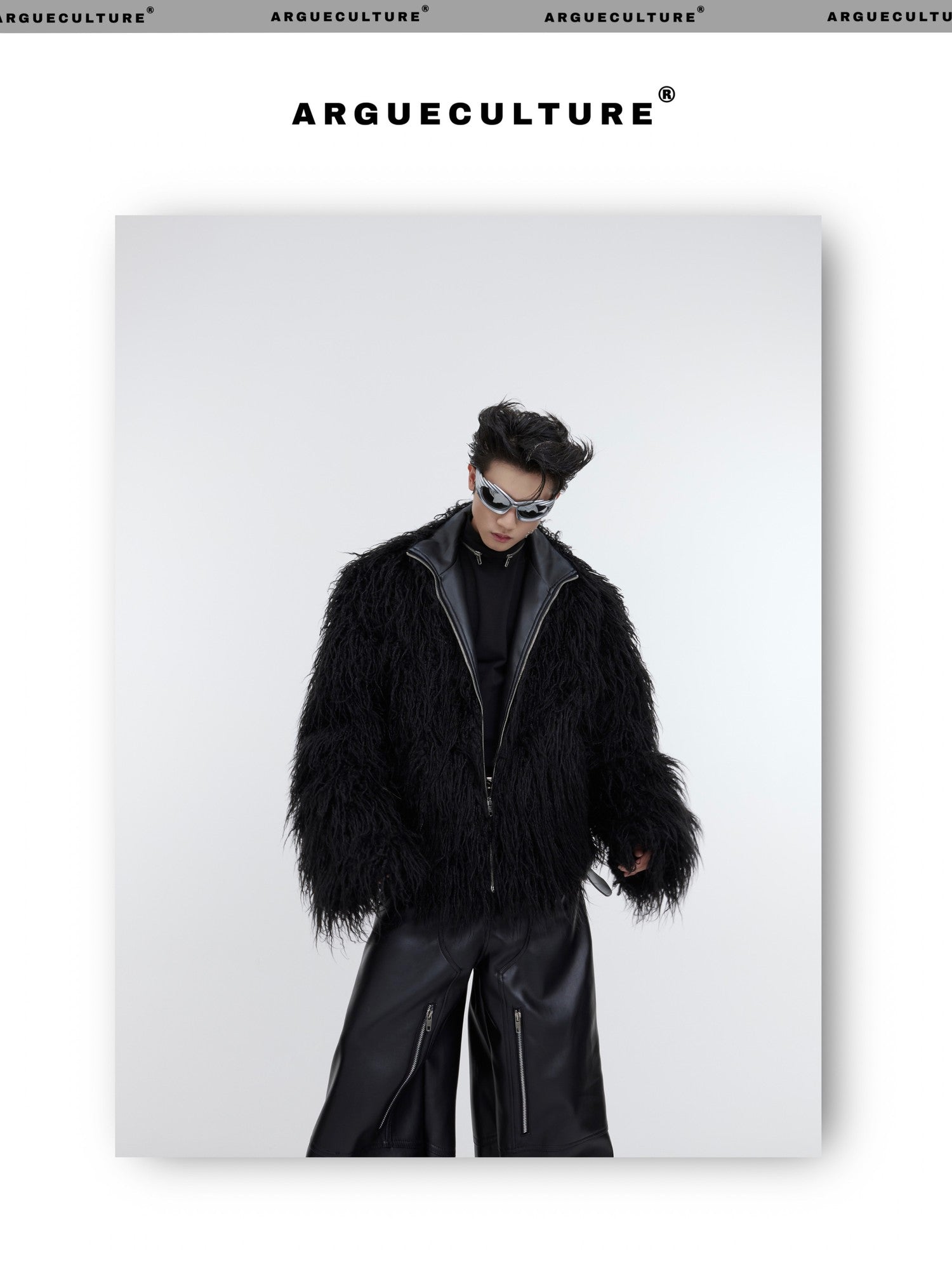desc::heavyweight-faux-fur-wavy-jacket-vintage-streetwear-detail-img-2