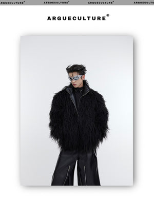 desc::heavyweight-faux-fur-wavy-jacket-vintage-streetwear-detail-img-4