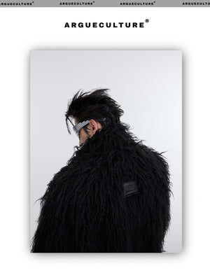 desc::heavyweight-faux-fur-wavy-jacket-vintage-streetwear-detail-img-8