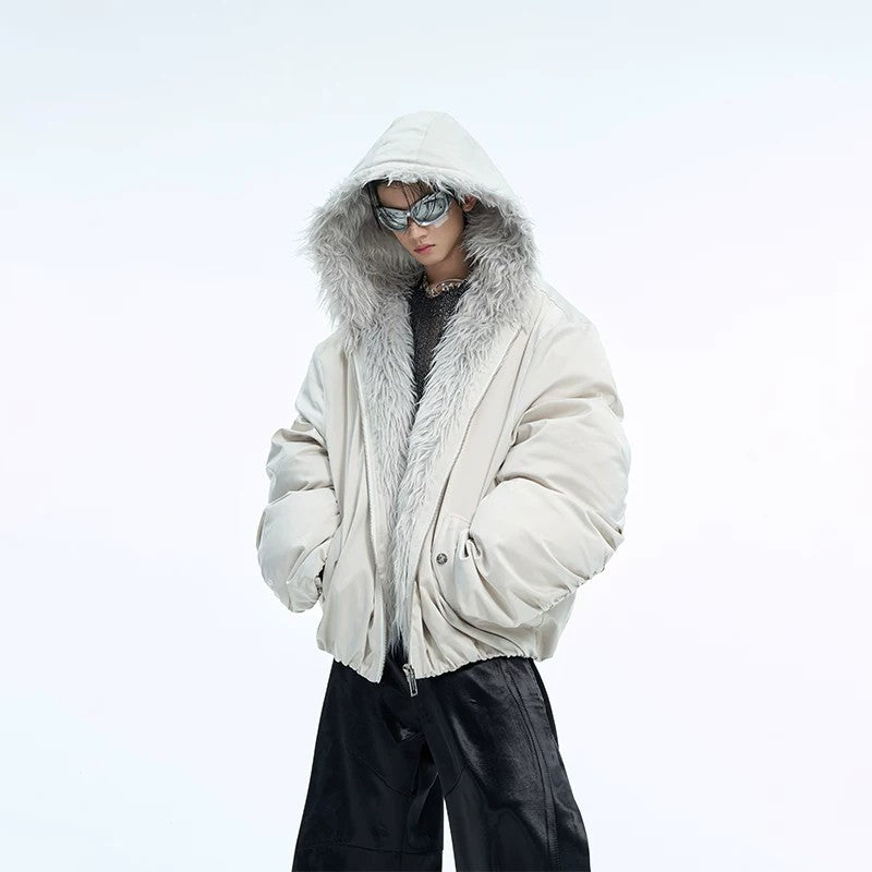 Close-up of the soft faux mink fleece interior lining for warmth.