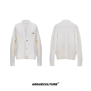 heavyweight-ribbed-v-neck-cardigan-loose-knit-sweater-white