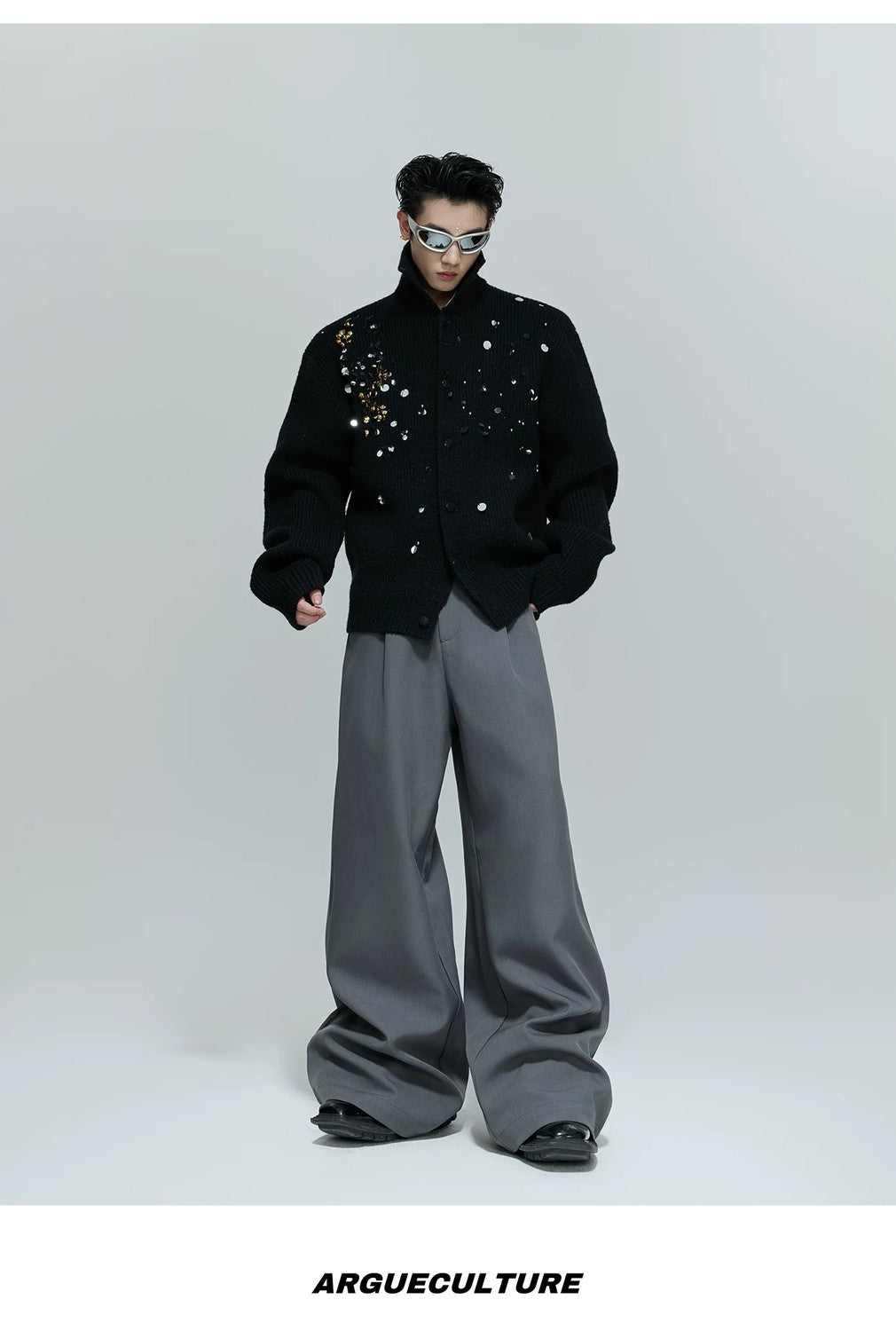 desc::high-neck-sequin-wool-sweater-heavyweight-relaxed-knit-detail-img-11