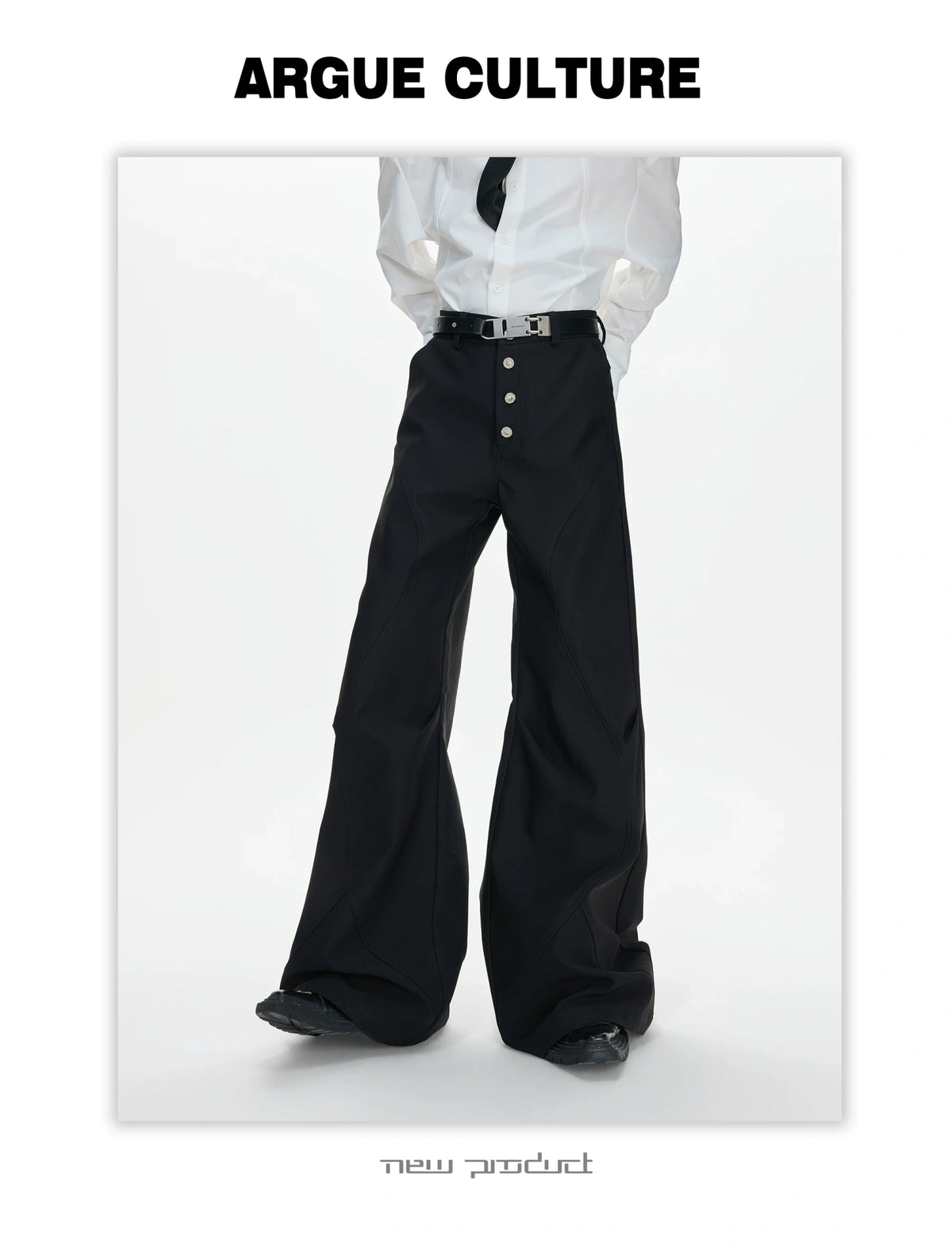 High-Rise Micro-Flare Trousers with Five-Button Front - detail image 24