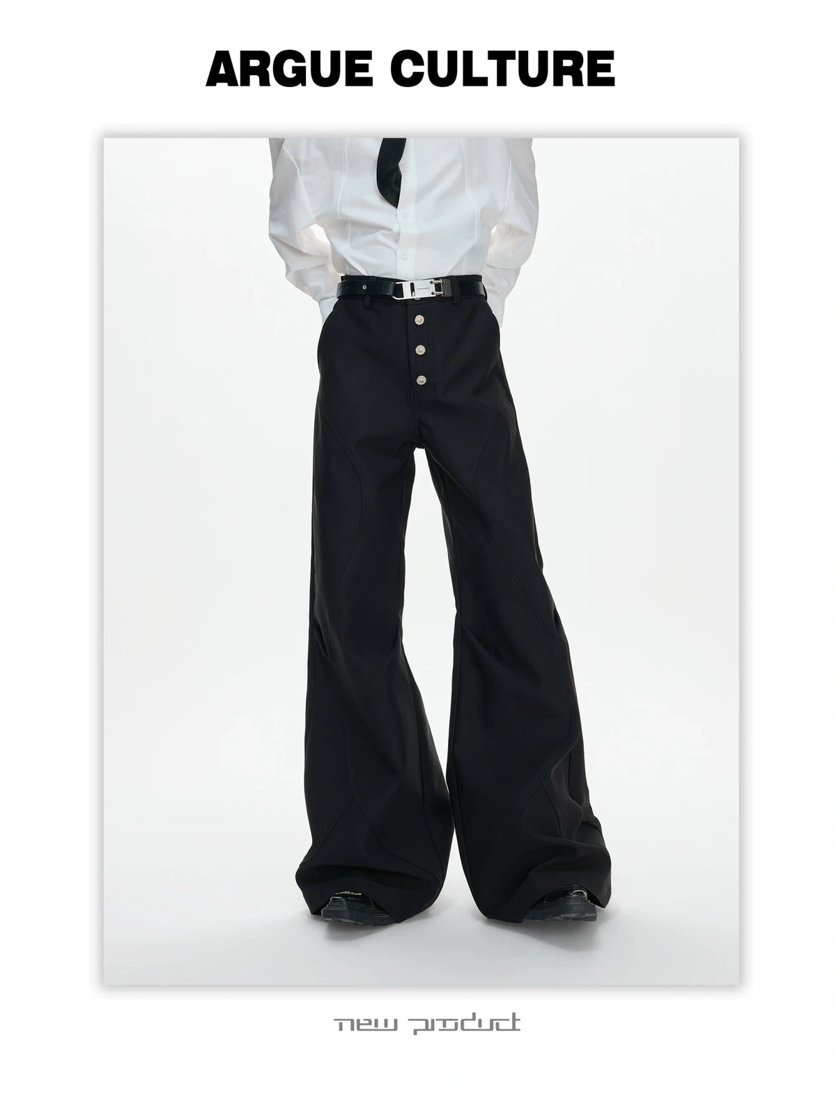 High-Rise Micro-Flare Trousers with Five-Button Front - detail image 21