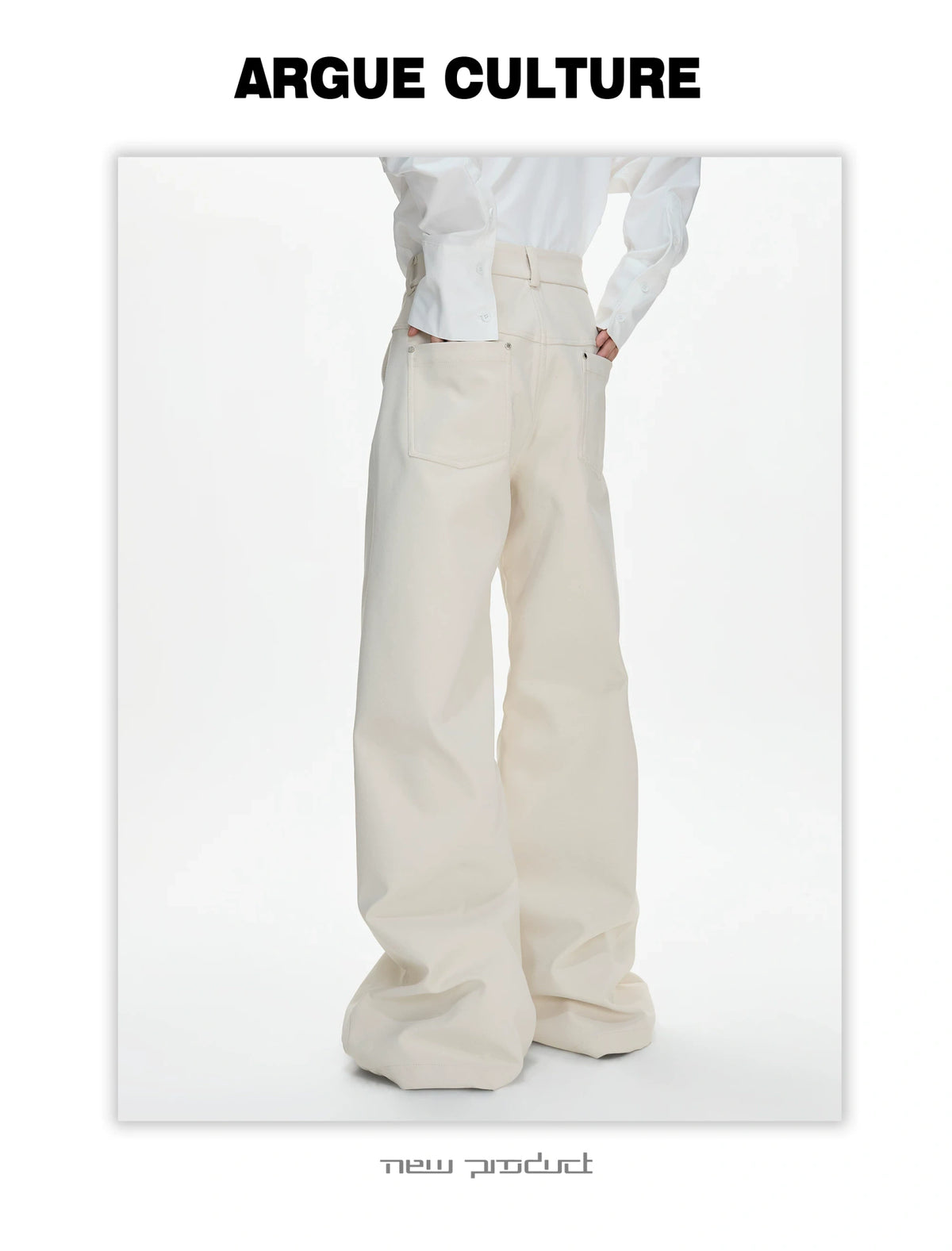 High-Rise Micro-Flare Trousers with Five-Button Front - detail image 7