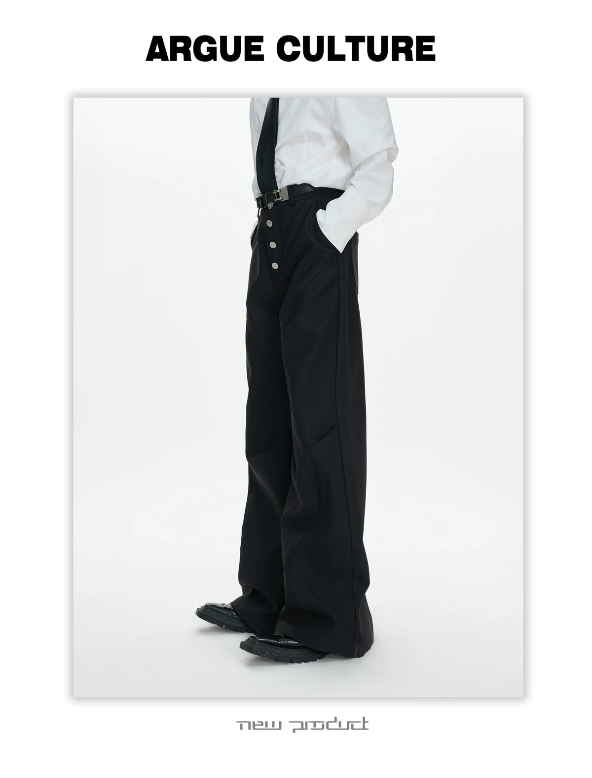 High-Rise Micro-Flare Trousers with Five-Button Front - detail image 14