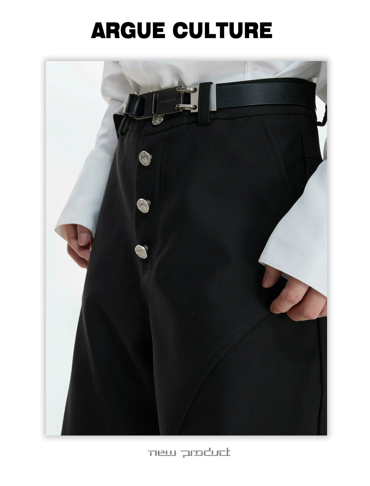 High-Rise Micro-Flare Trousers with Five-Button Front - detail image 26