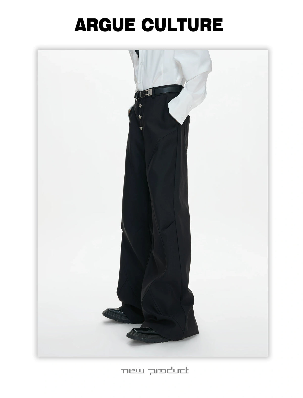 High-Rise Micro-Flare Trousers with Five-Button Front - detail image 22