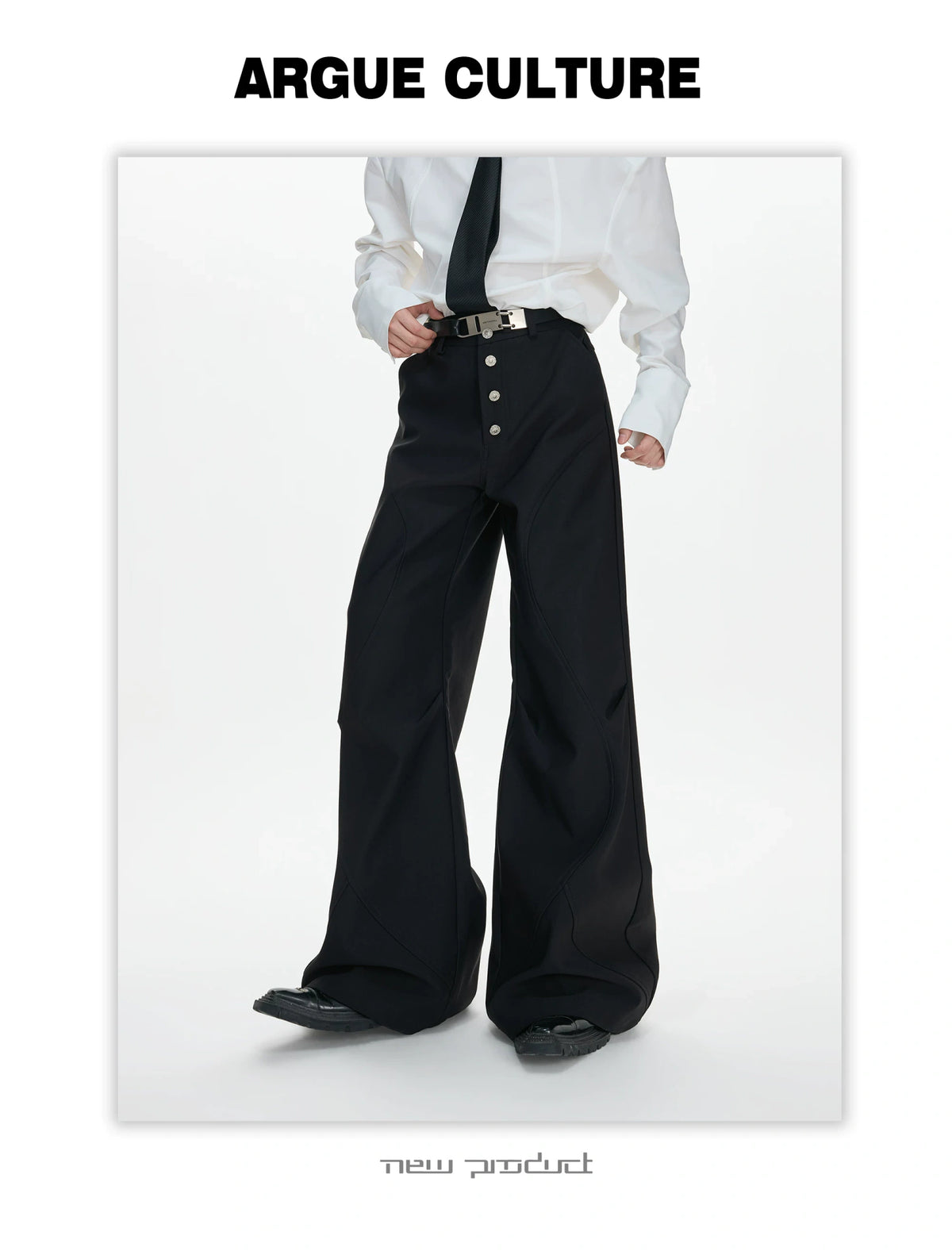 High-Rise Micro-Flare Trousers with Five-Button Front - detail image 20